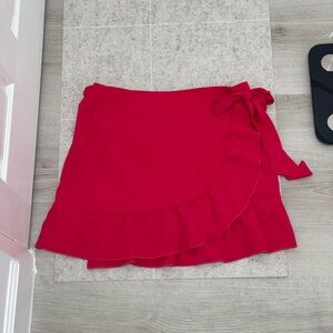 Elegant Pink Ruffle Skirt